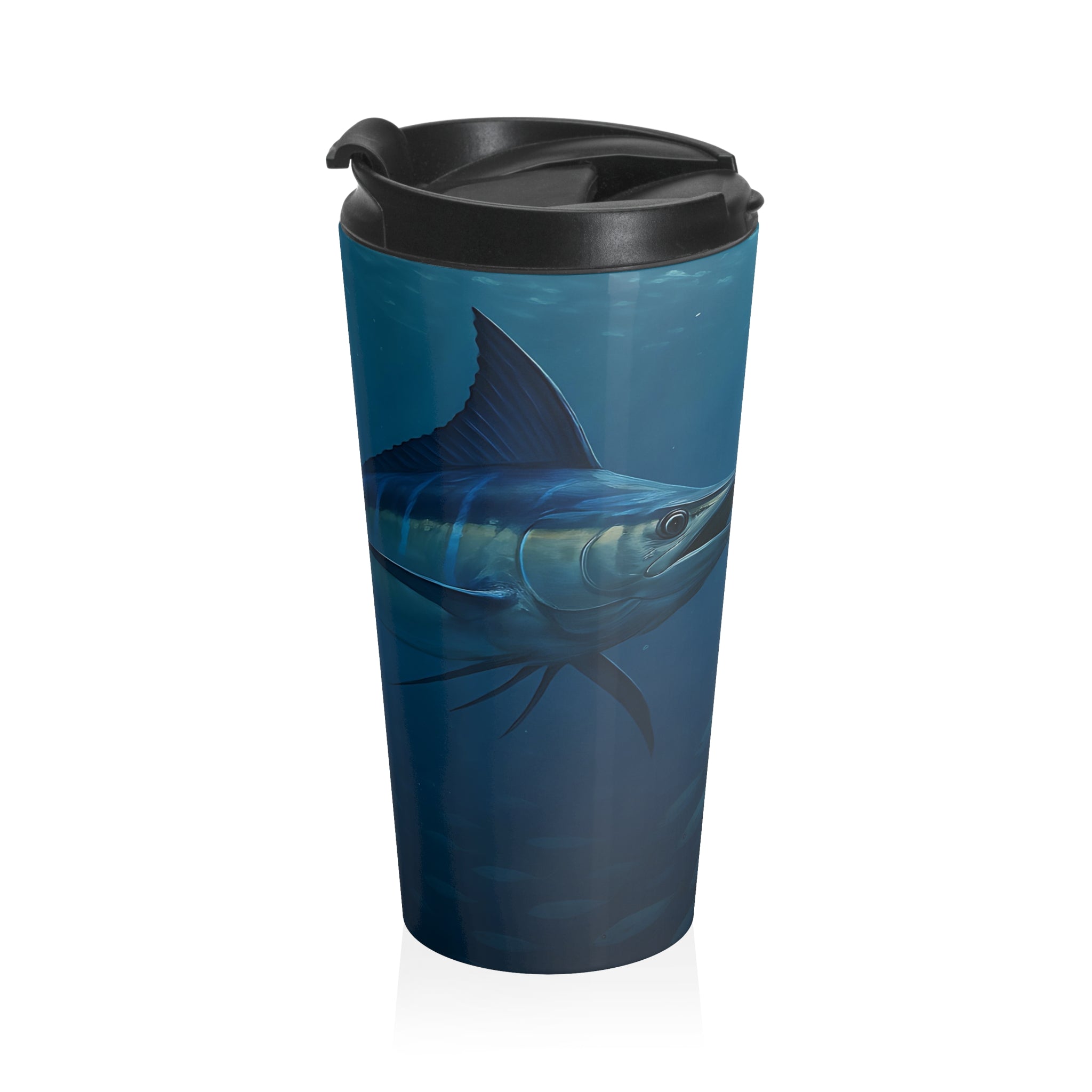 Blue Marlin Stainless Steel Travel Mug - Perfect for Beach Lovers & Adventurers - Get Tight Gear
