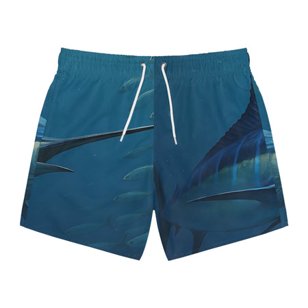 Blue Marlin Swimming Swim Trunks - Perfect for Beach Days and Summer Adventures - Get Tight Gear