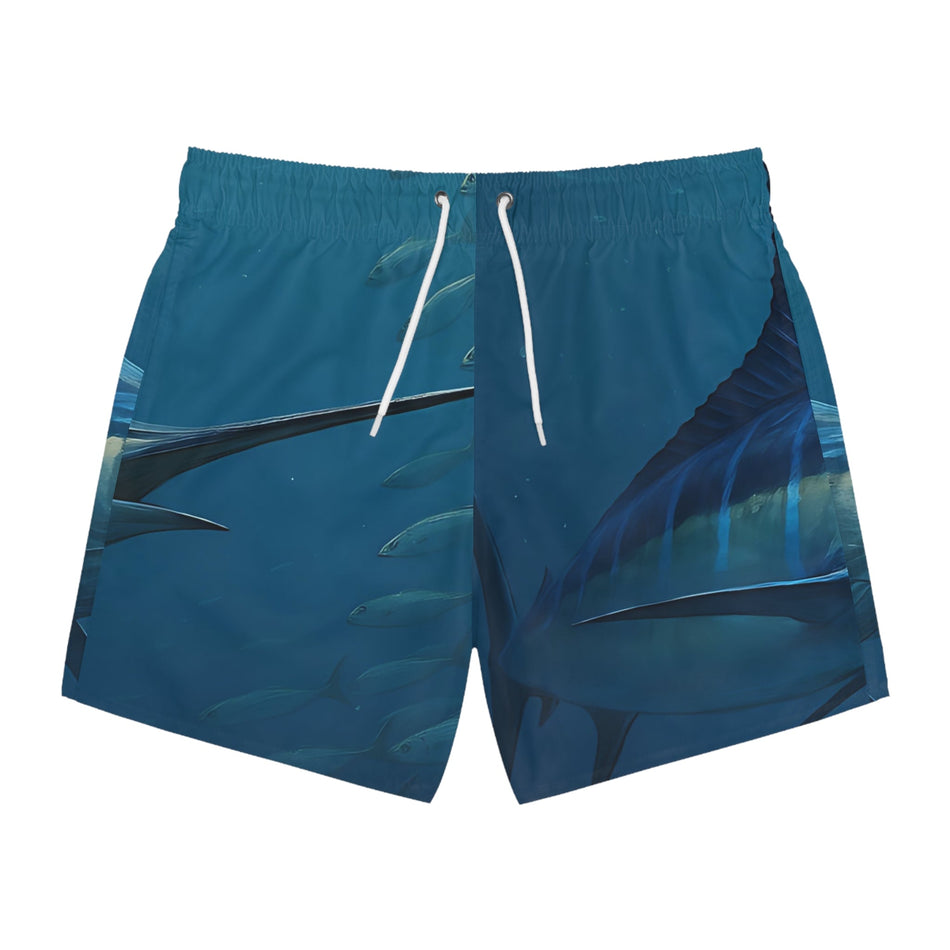 Blue Marlin Swimming Swim Trunks - Perfect for Beach Days and Summer Adventures - Get Tight Gear