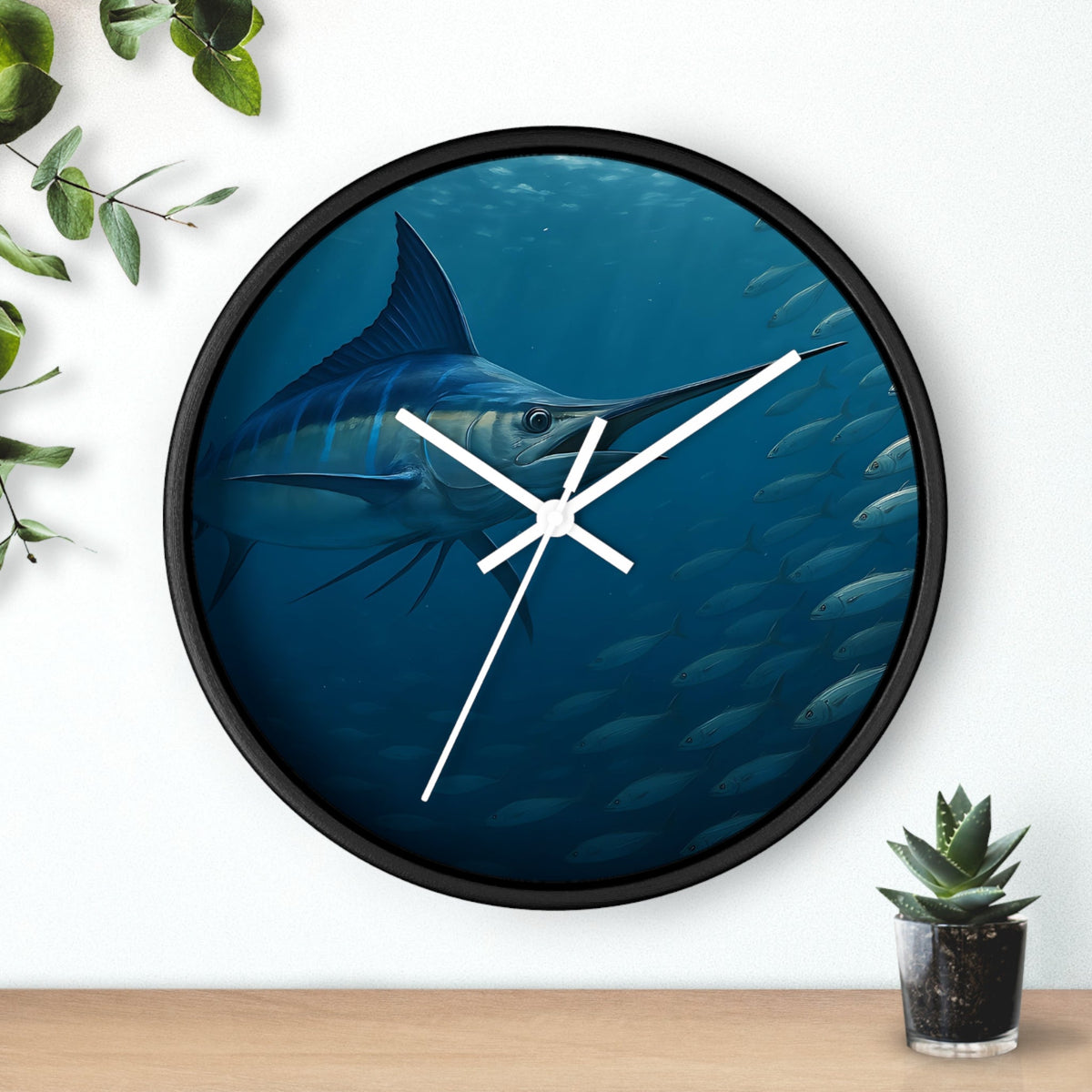 Blue Marlin Wall Clock - Nautical Home Décor - Get Tight Gear