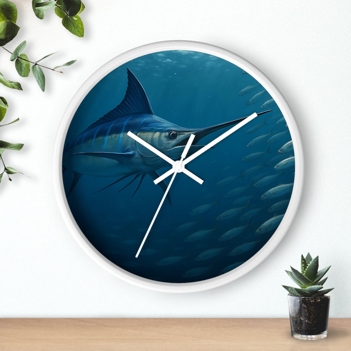 Blue Marlin Wall Clock - Nautical Home Décor - Get Tight Gear