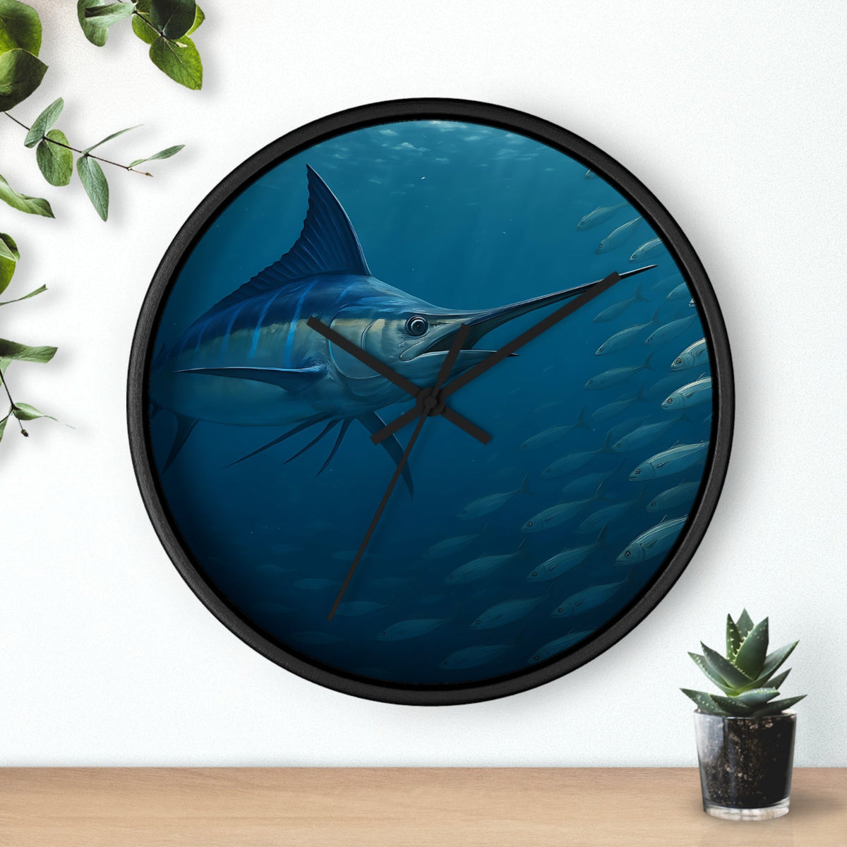 Blue Marlin Wall Clock - Nautical Home Décor - Get Tight Gear