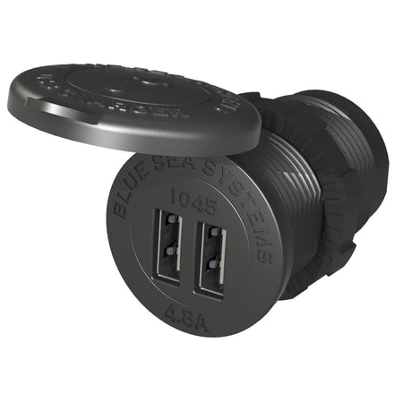 Blue Sea 1045 12/24V Dual USB Charger - 1 - 1/8" Socket Mount - Get Tight Gear