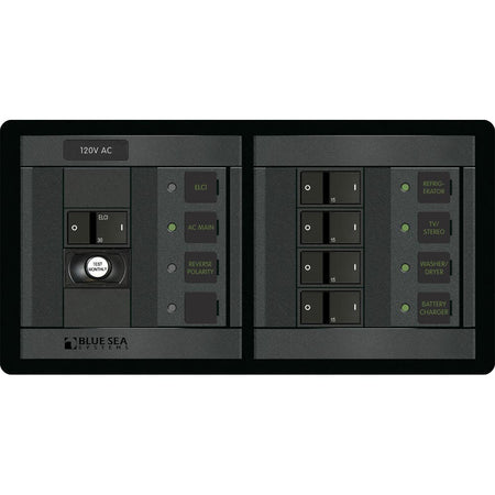 Blue Sea 1193 ELCI Main 30A Double Pole + 4 Positions Horizontal - Get Tight Gear