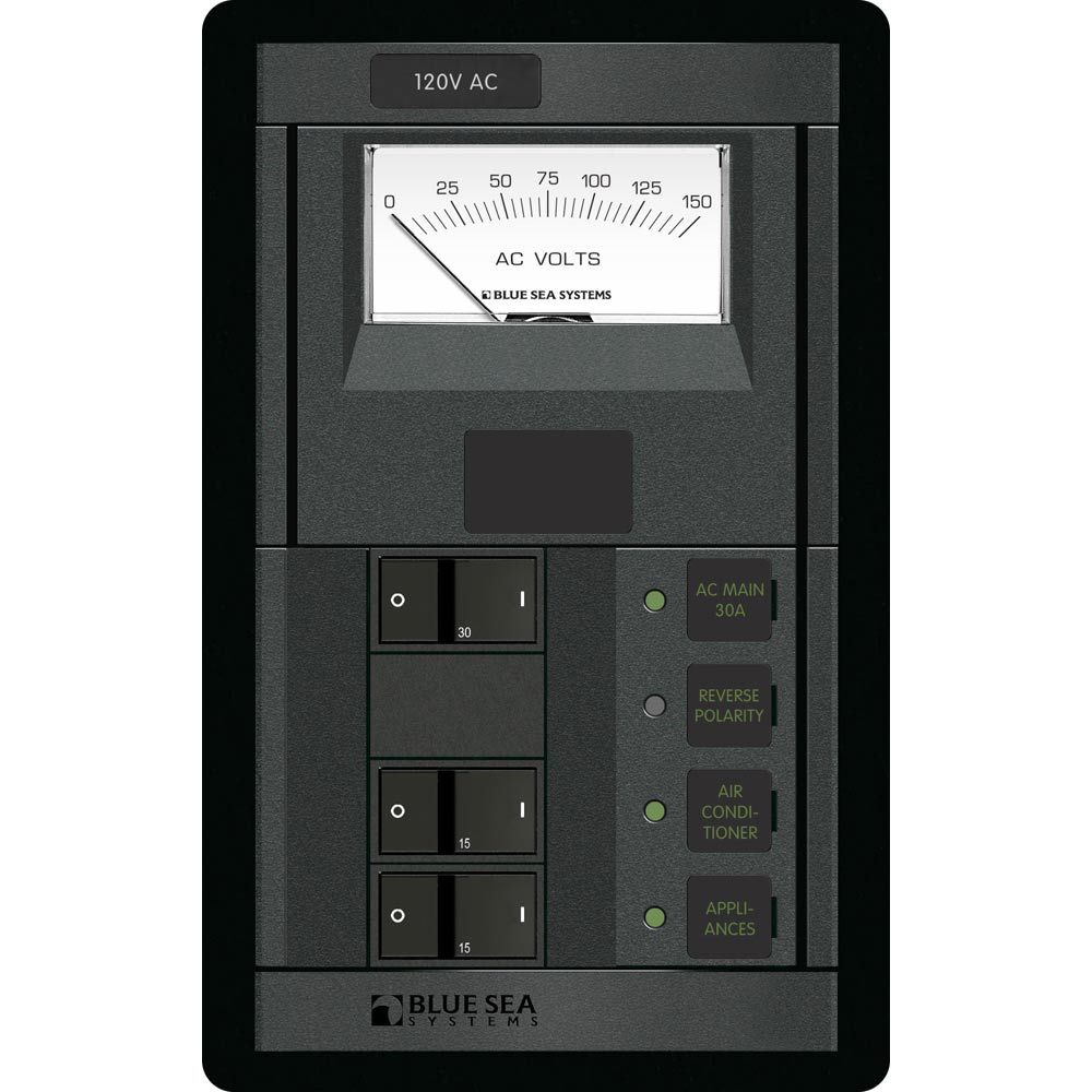 Blue Sea 1206 120V AC Main + 2 Positions w/AC Voltmeter - Get Tight Gear