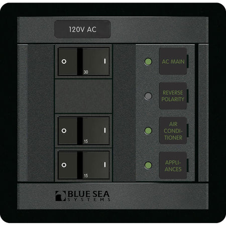Blue Sea 1214 120V AC Main + 2 Positions - Get Tight Gear