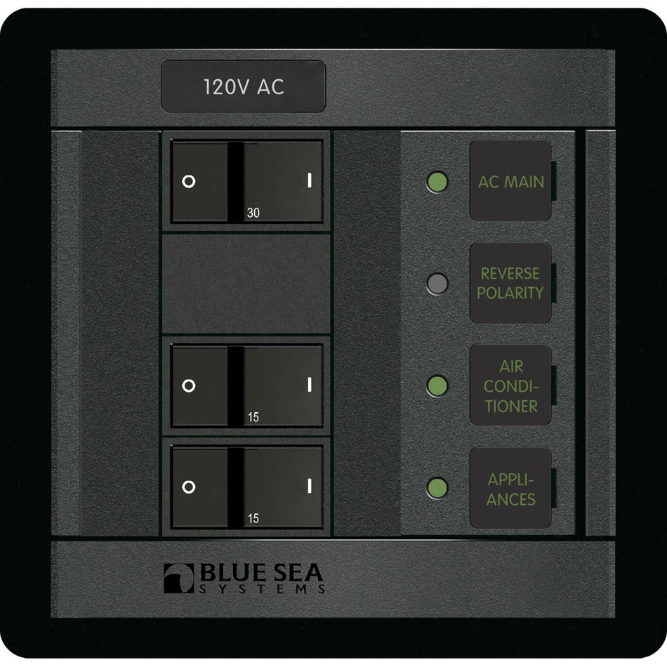 Blue Sea 1214 120V AC Main + 2 Positions - Get Tight Gear