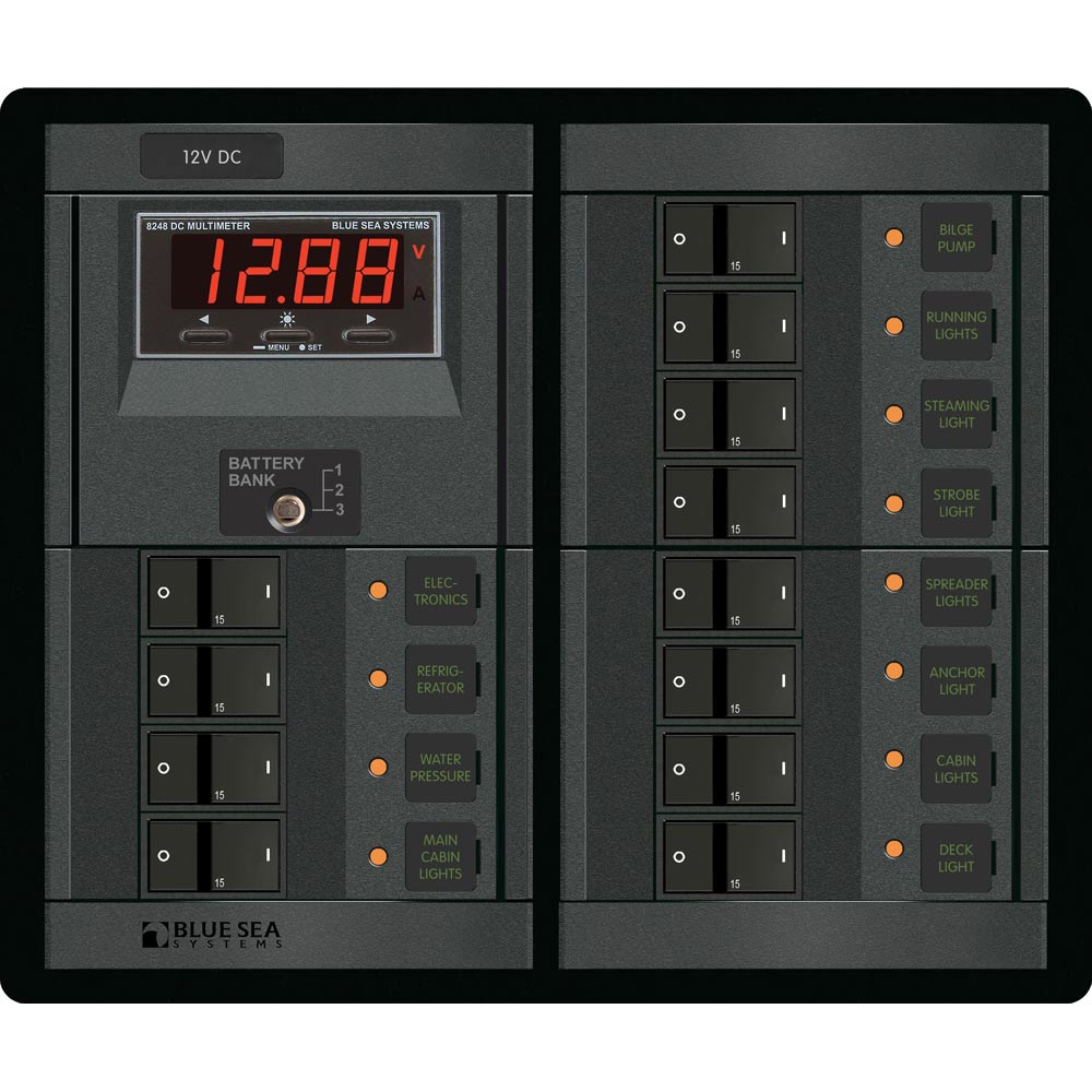 Blue Sea 1217 12V DC 12 Position w/Digital Meter - Get Tight Gear