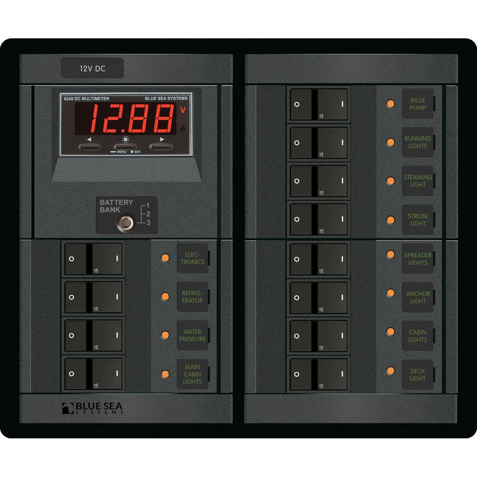 Blue Sea 1217 12V DC 12 Position w/Digital Meter - Get Tight Gear