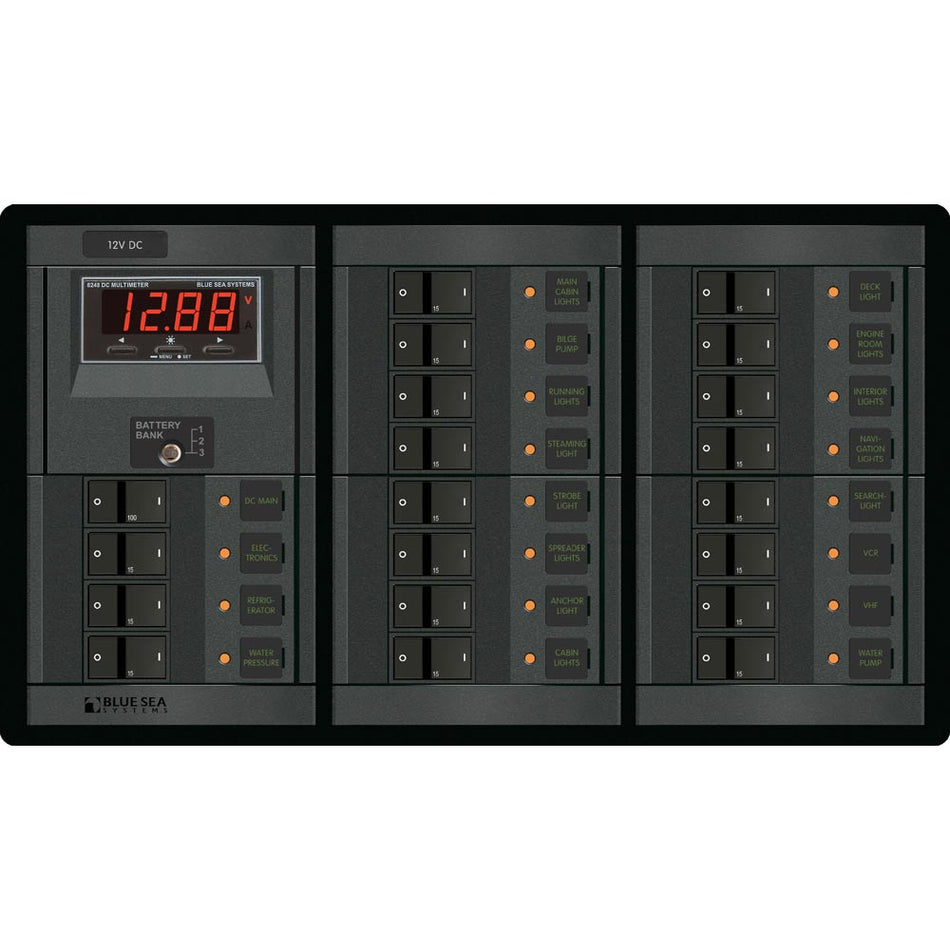 Blue Sea 1221 12V DC Main + 19 Positions w/Digital Meter - Get Tight Gear