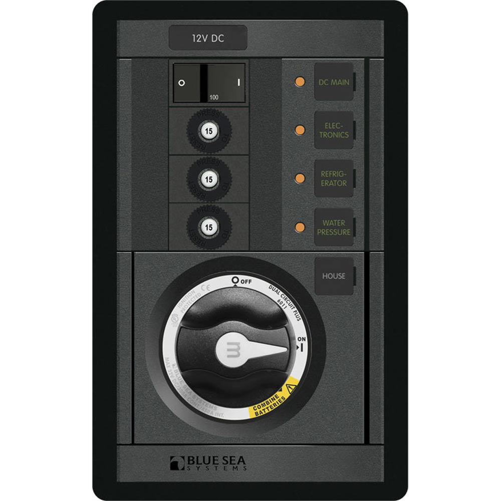 Blue Sea 1408 M - Series Dual Circuit Plus, Main + 3 Positions CLB Vertical - Get Tight Gear