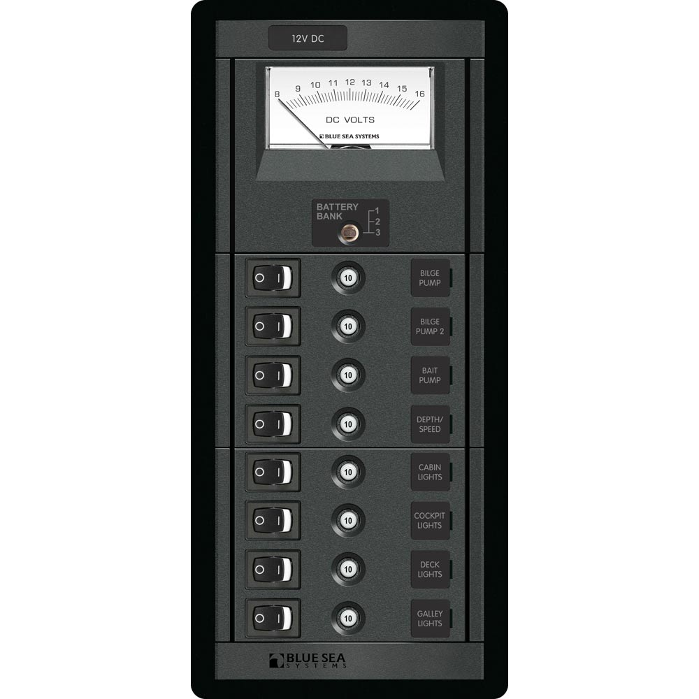 Blue Sea 1463 8 Position Switch CLB + Meter Vertical - Get Tight Gear