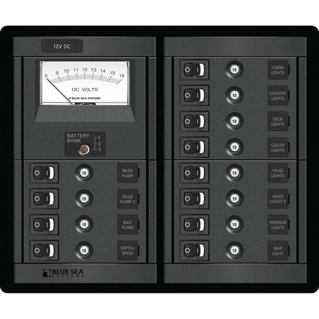 Blue Sea 1464 12 Position Switch CLB + Meter Square - Get Tight Gear