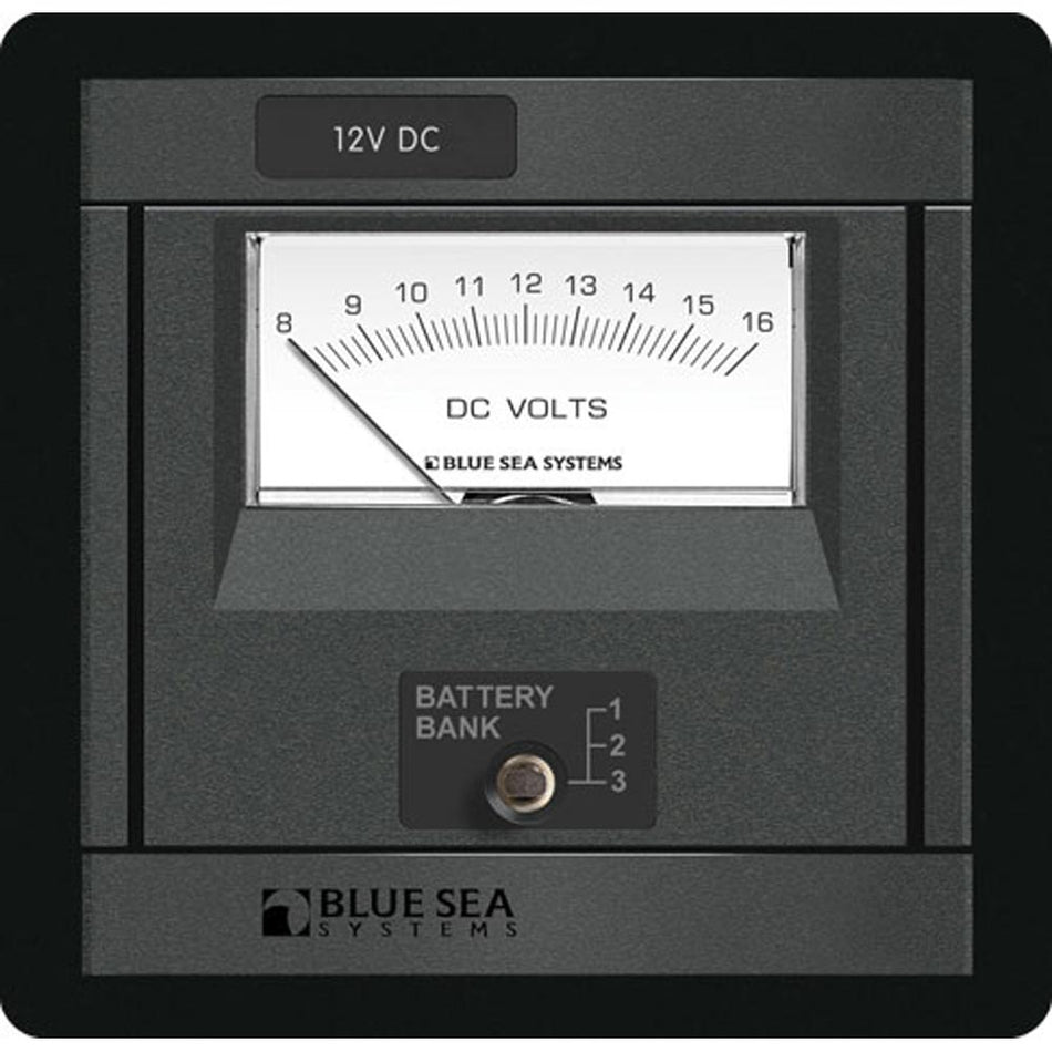 Blue Sea 1473 DC Analog Voltmeter Panel - Get Tight Gear