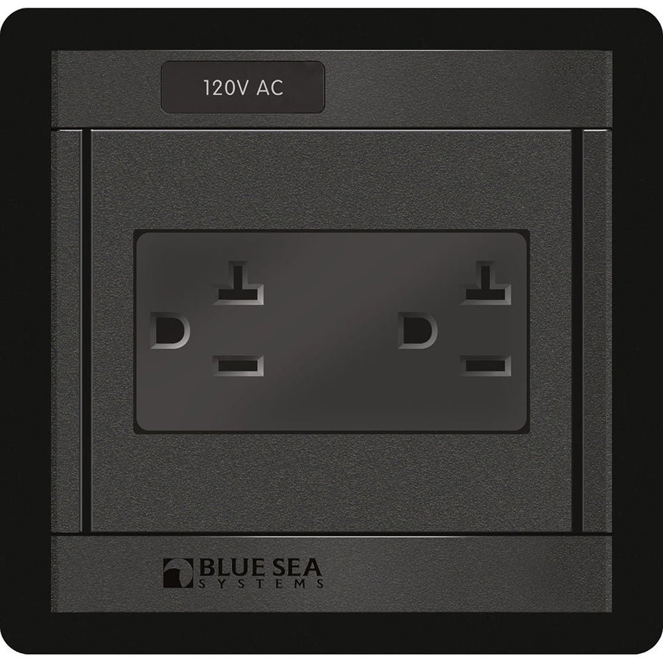 Blue Sea 1479 360 Panel - 120V AC DUal Outlet - Get Tight Gear