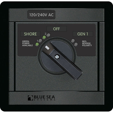 Blue Sea 1480 10/240V AC Rotary 65A OFF + 2 Sources 2x120V/1x240V - Get Tight Gear