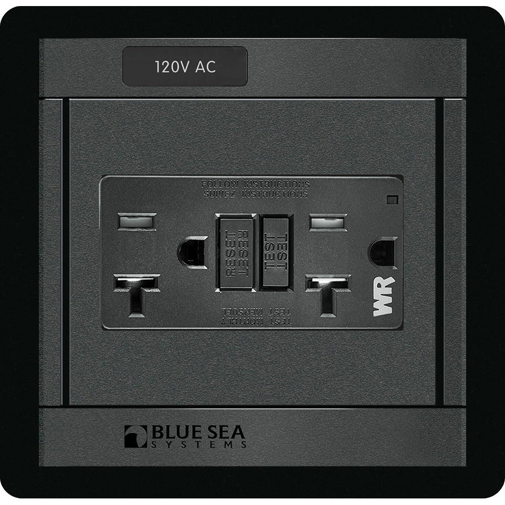 Blue Sea 1499 - 360 Panel - 120V AC GFCI Dual Outlet - Get Tight Gear