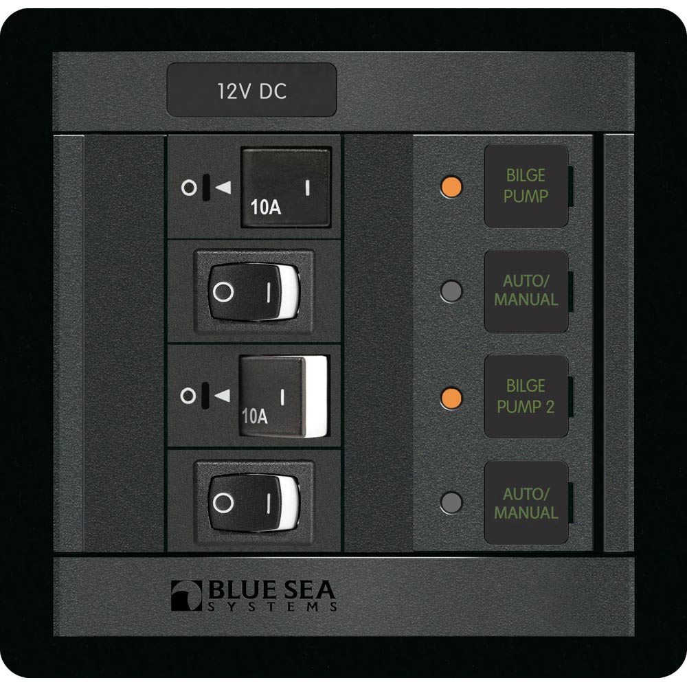 Blue Sea 1522 360 Panel Dual Bilge Pump Control - Get Tight Gear