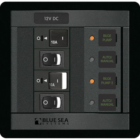 Blue Sea 1522 360 Panel Dual Bilge Pump Control - Get Tight Gear