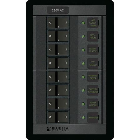 Blue Sea 230 Volt AC 8 Position 360 Panel - Get Tight Gear