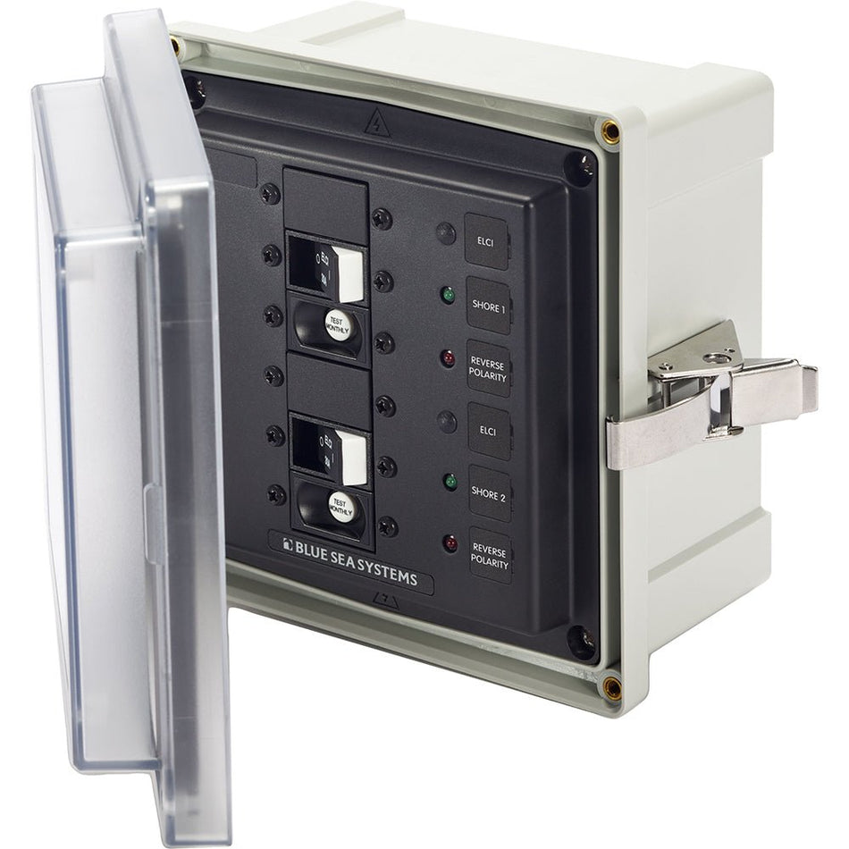 Blue Sea 3117 - SMS Panel Enclosure w/2 ELCI (30A) - 120V AC - Get Tight Gear
