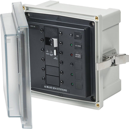 Blue Sea 3123 - SMS Panel Enclosure w/ELCI (32A) & 3 Blanks - 230V AC - Get Tight Gear