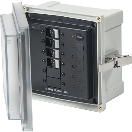 Blue Sea 3135 - SMS Panel Enclosure w/UL Main & 3 Branch (12/24V) - 12/24V DC - Get Tight Gear