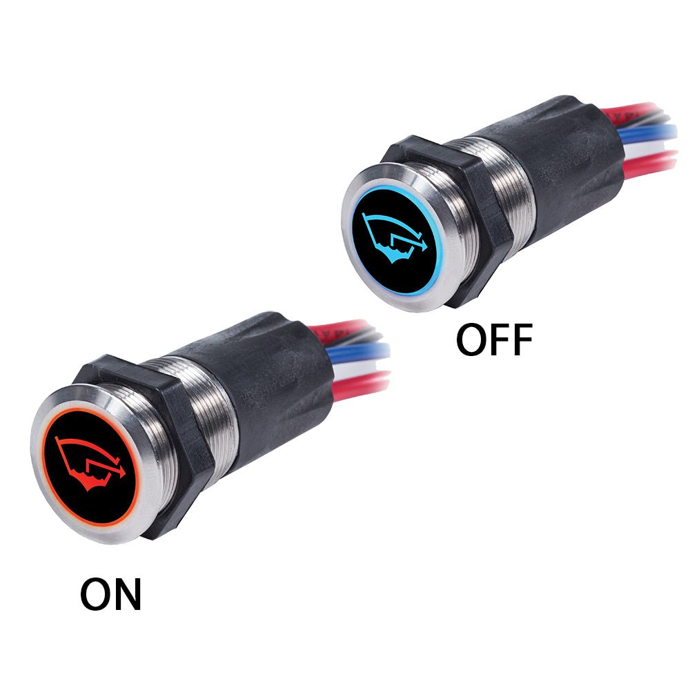 Blue Sea 4180 Backlit Push Button Switch OFF/ON - 15A - Get Tight Gear