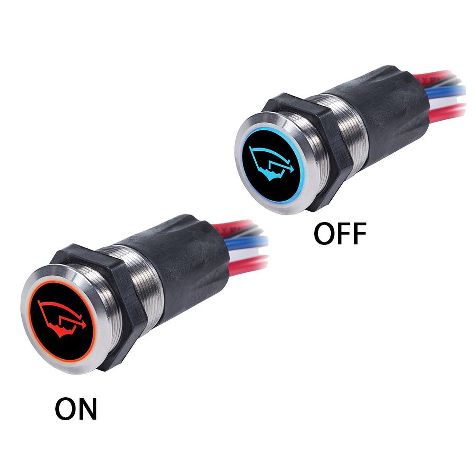 Blue Sea 4181 Backlit Push Button Switch OFF/(ON) - 15A - Get Tight Gear