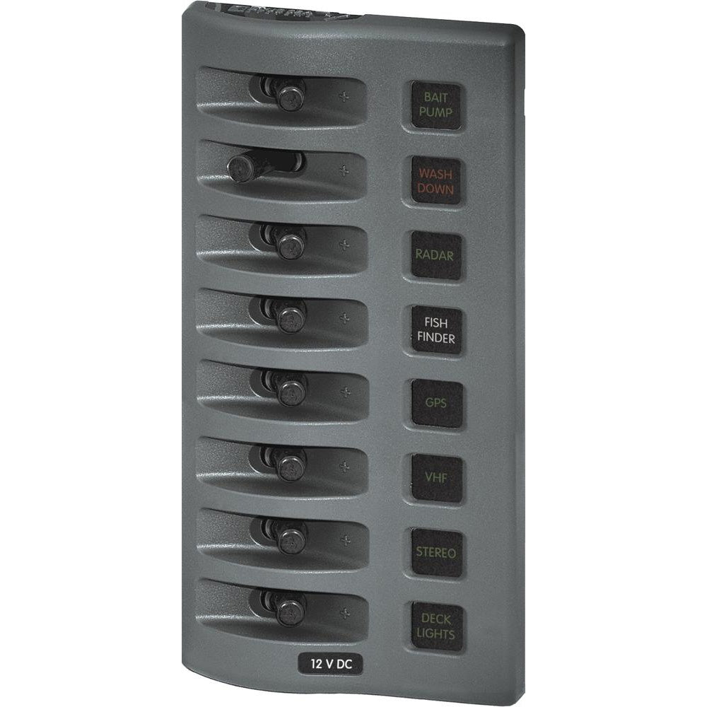 Blue Sea 4308 WeatherDeck Water Resistant Fuse Panel - 8 Position - Grey - Get Tight Gear