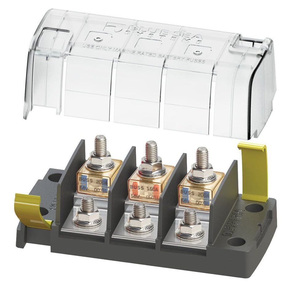 Blue Sea 5194 MRBF Surface Mount 3 Circuit Fuse Block - Independent Source - Get Tight Gear