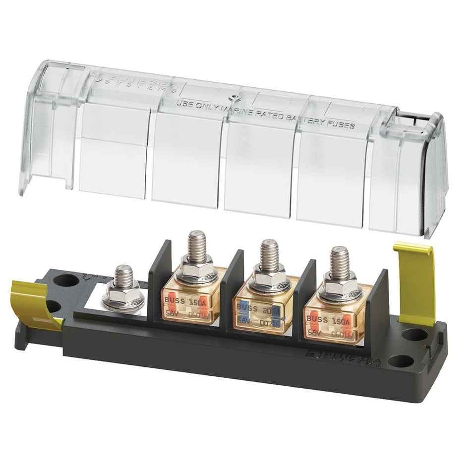 Blue Sea 5196 MRBF Surface Mount 3 Circuit Fuse Block - Common Source - Get Tight Gear