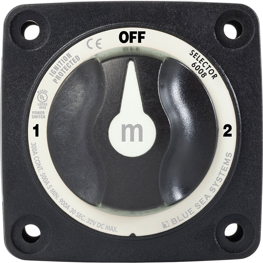 Blue Sea 6008200 m - Series Selector 3 Position Battery Switch - Black - Get Tight Gear