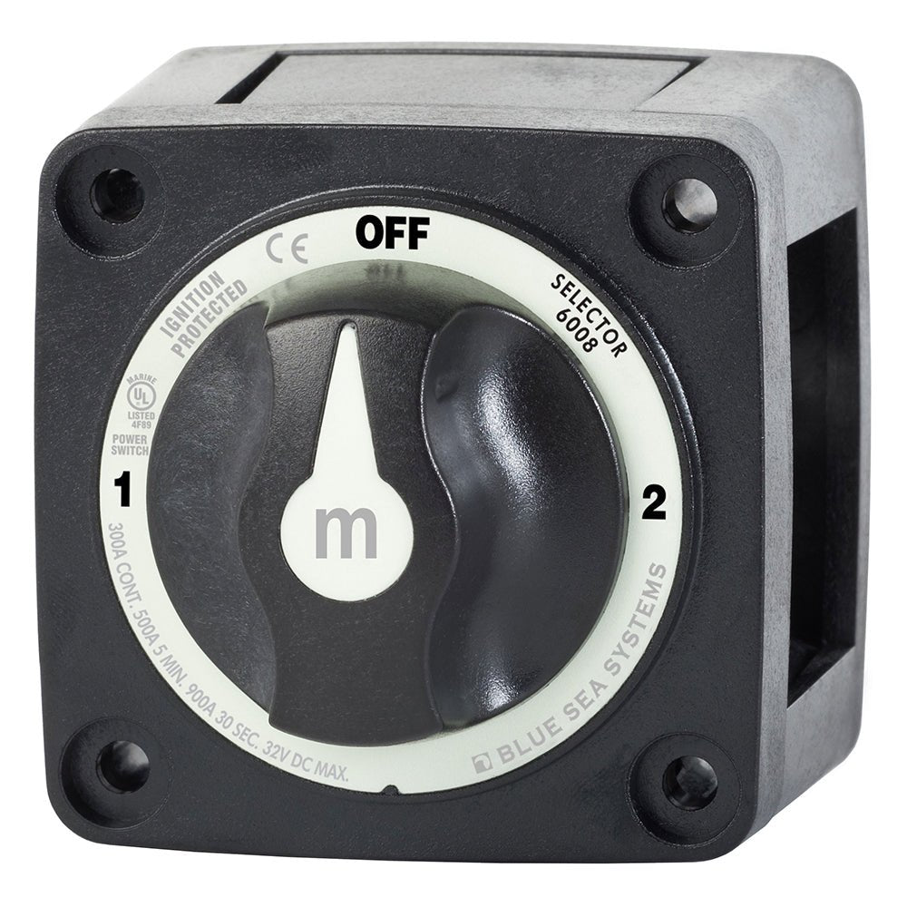 Blue Sea 6008200 m - Series Selector 3 Position Battery Switch - Black - Get Tight Gear