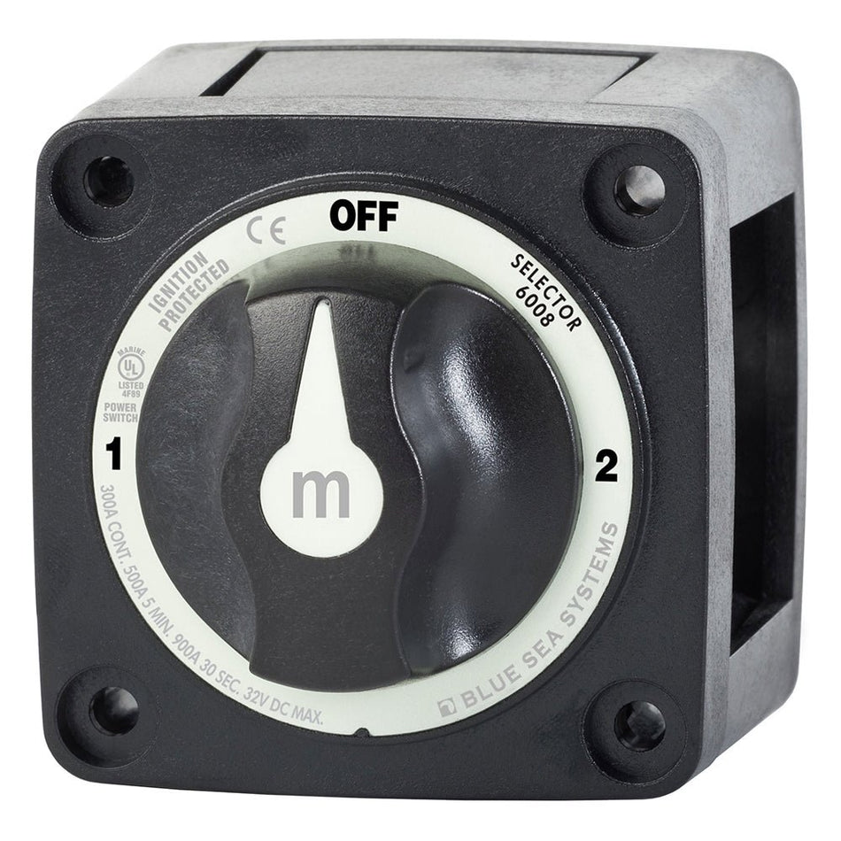 Blue Sea 6008200 m - Series Selector 3 Position Battery Switch - Black - Get Tight Gear