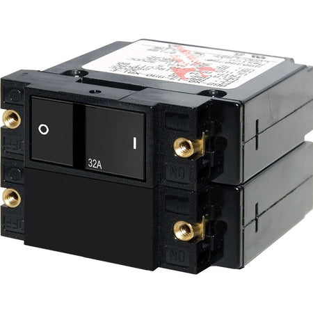 Blue Sea 7415 A - Series Flat Rocker Circuit Breaker - Double Pole - 32A - Get Tight Gear