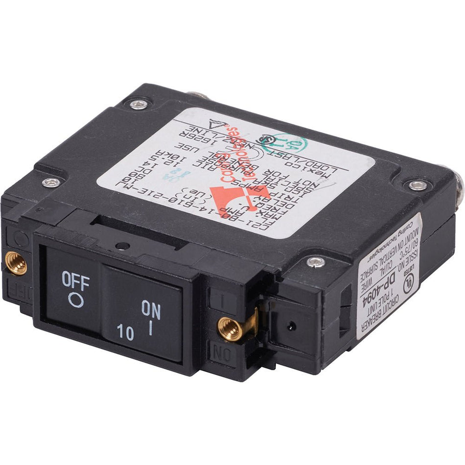 Blue Sea 7441 UL - 489 Circuit Breaker - 10A Flat Rocker - Get Tight Gear