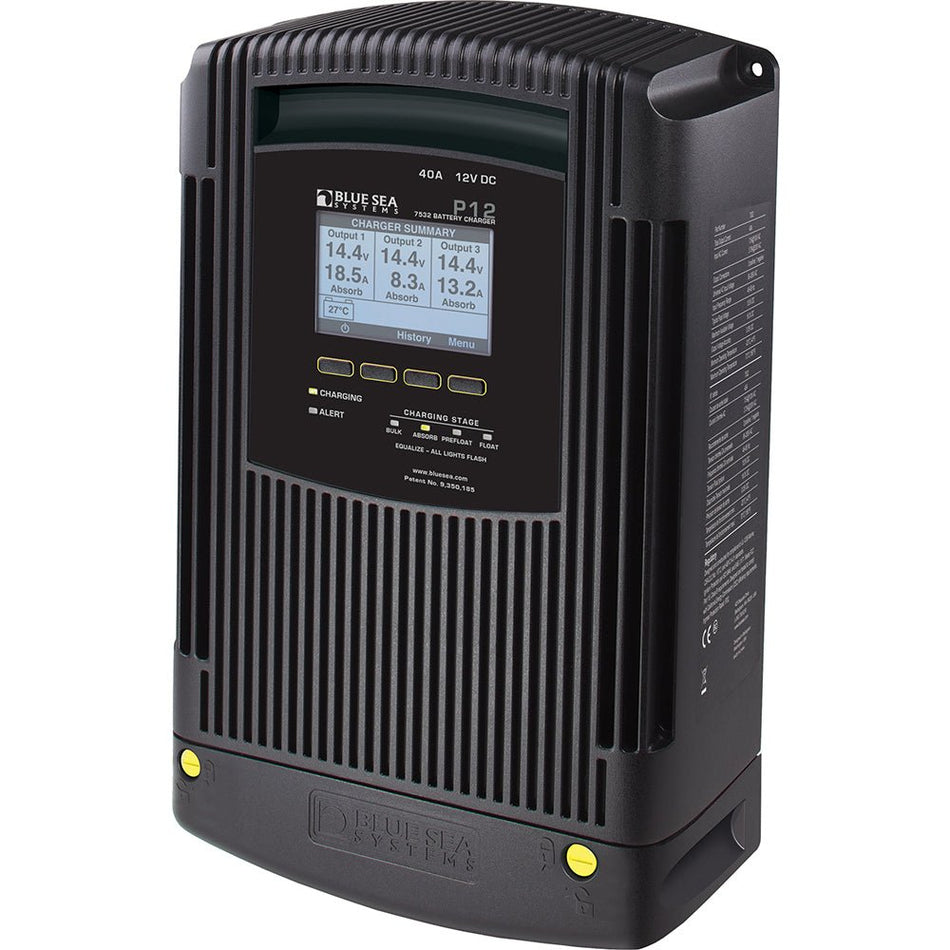 Blue Sea 7532 P12 Gen2 Battery Charger - 40A - 3 - Bank - Get Tight Gear