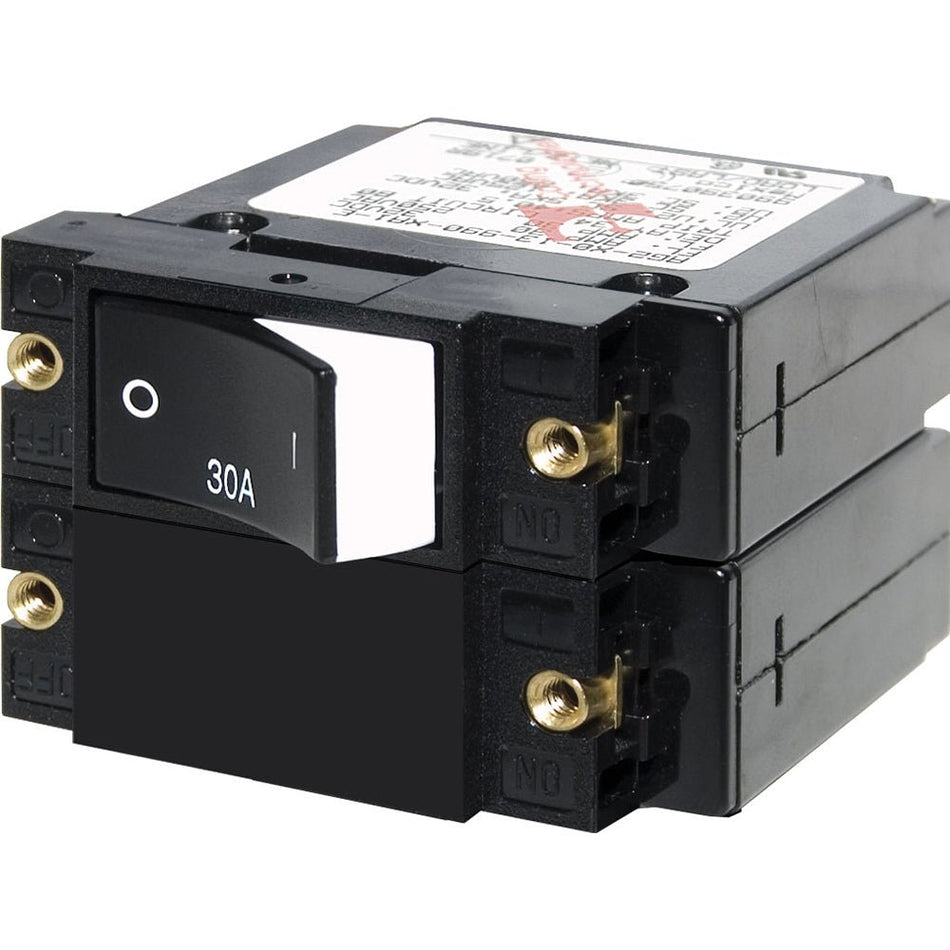 Blue Sea 7574 A - Series Raised Rocker Circuit Breaker - Double Pole - 30A - Get Tight Gear