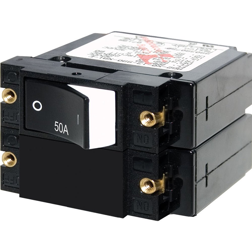 Blue Sea 7577 A - Series Raised Rocker Circuit Breaker - Double Pole - 50A - Get Tight Gear