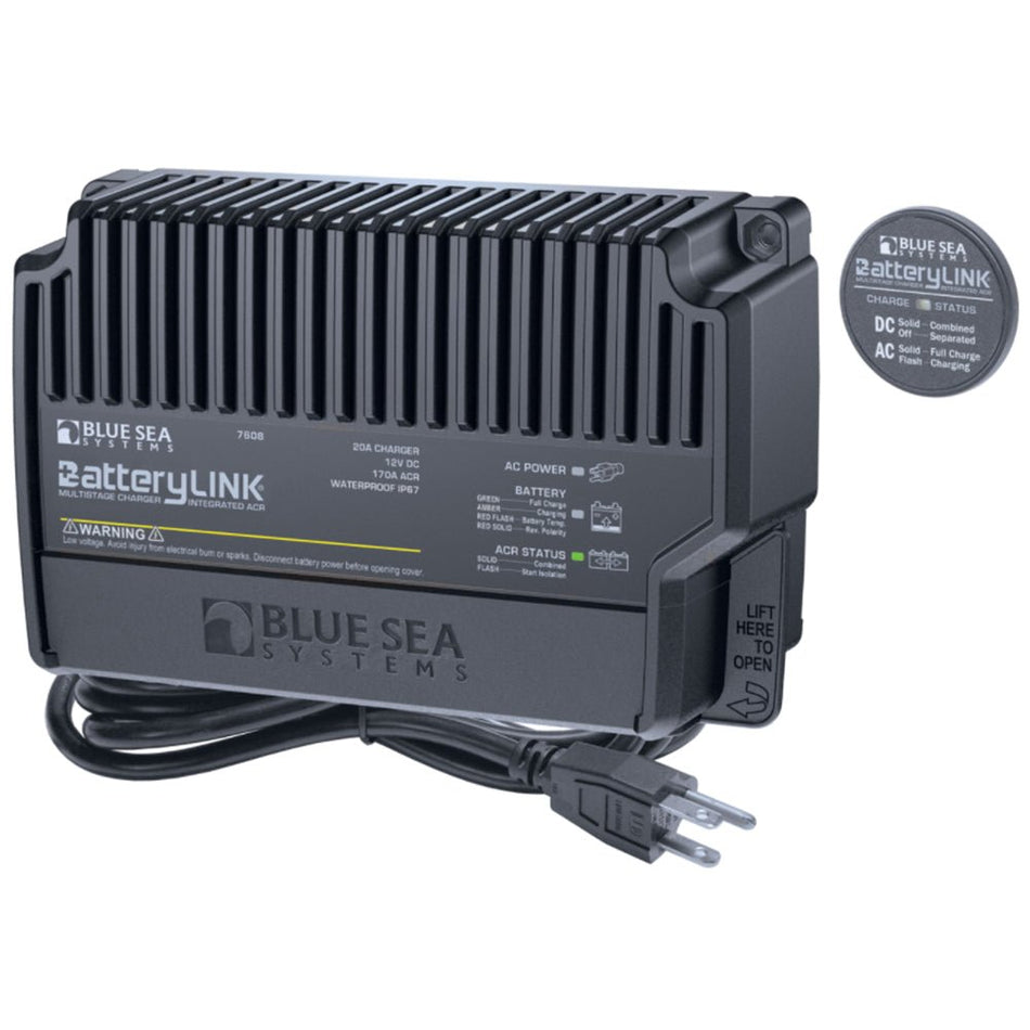 Blue Sea 7608 BatteryLink Charger (North America) - 12V - 20Amp - 2 Bank - Get Tight Gear