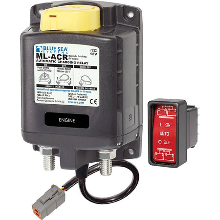 Blue Sea 7622100 ML ACR Charging Relay 12V 500A w/Manual Control & Deutsch Connector - Get Tight Gear