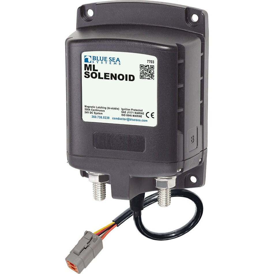 Blue Sea 7703100 ML Solenoid 24V 500A w/Deutsch Connector - Get Tight Gear