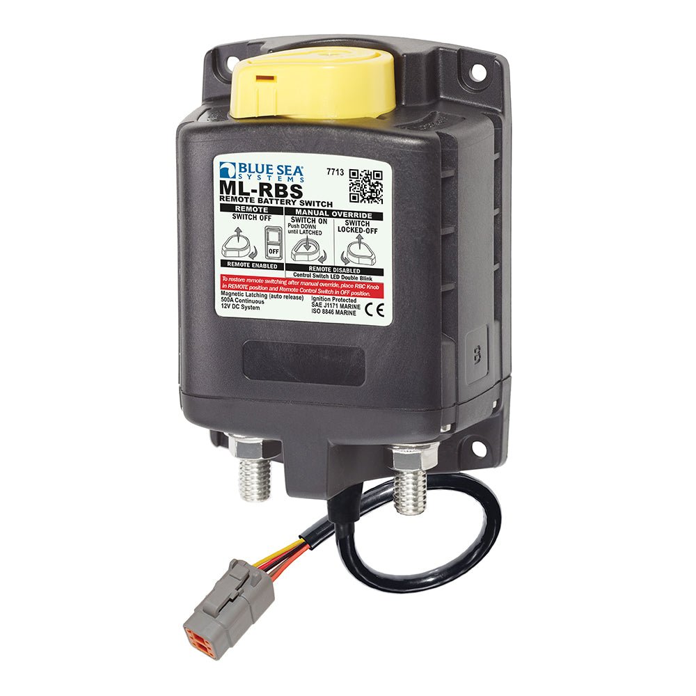 Blue Sea 7713100 ML - RBS Remote Battery Switch w/Manual Control Auto Release & Deutsch Connector - 12V - Get Tight Gear