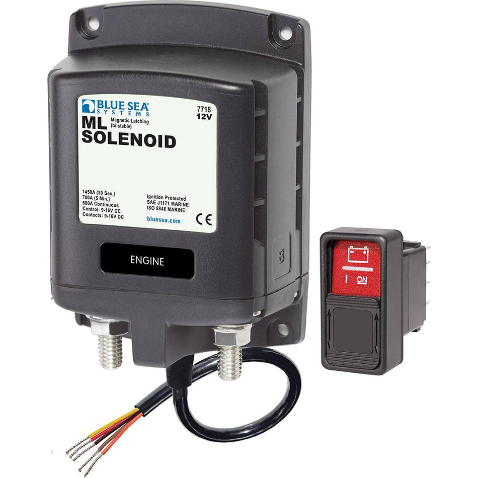 Blue Sea 7718 - ML - Series Solenoid Switch - Stripped Wire - 12V - Get Tight Gear