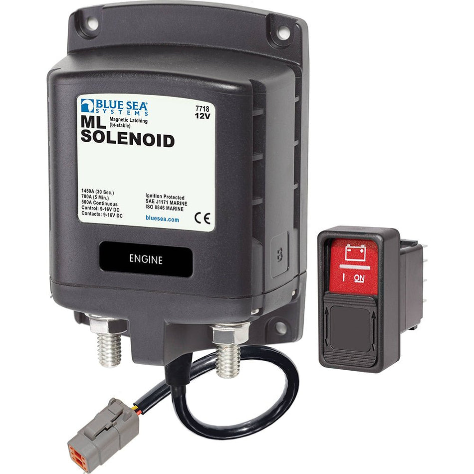 Blue Sea 7718100 - ML - Series Solenoid Switch - Deutsch Connector - 12V - Get Tight Gear
