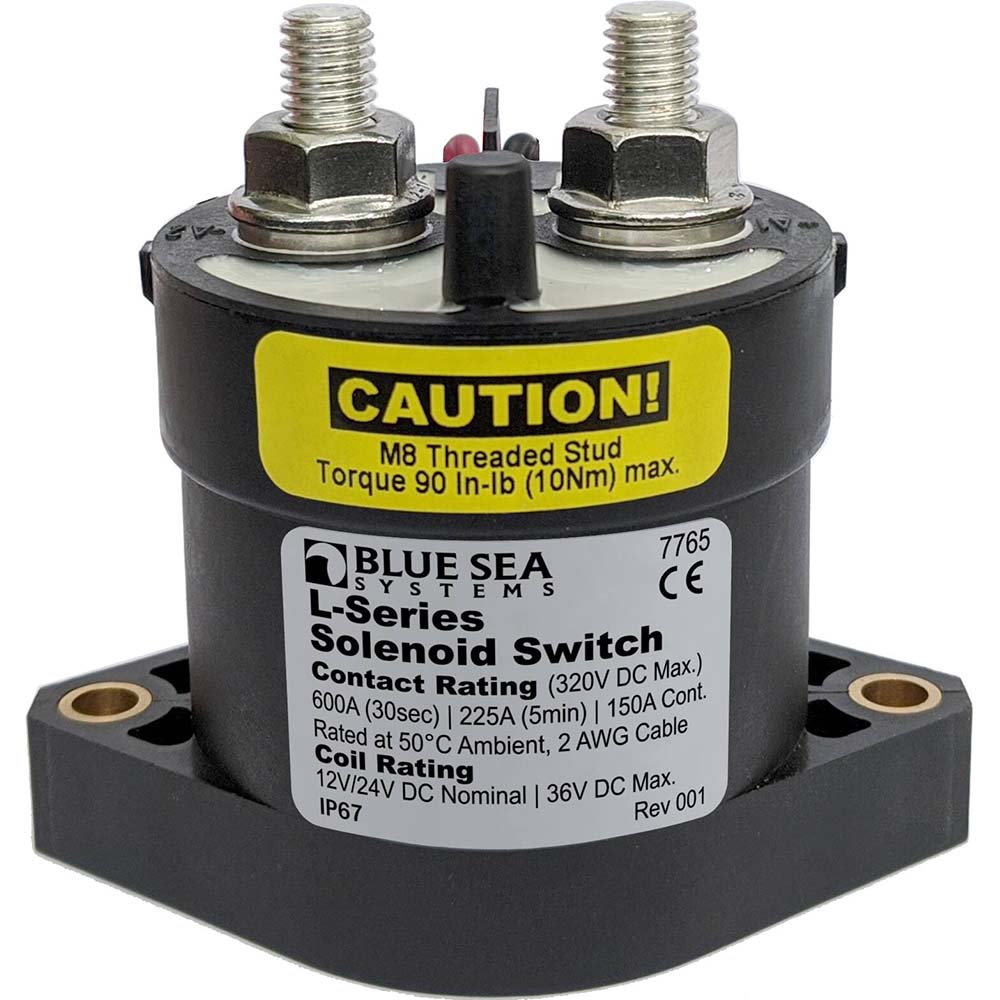 Blue Sea 7765 L - Series Solenoid Switch - 150A - 12/24V DC - Get Tight Gear