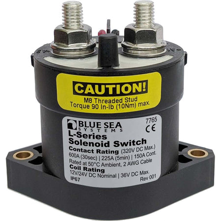 Blue Sea 7765 L - Series Solenoid Switch - 150A - 12/24V DC - Get Tight Gear