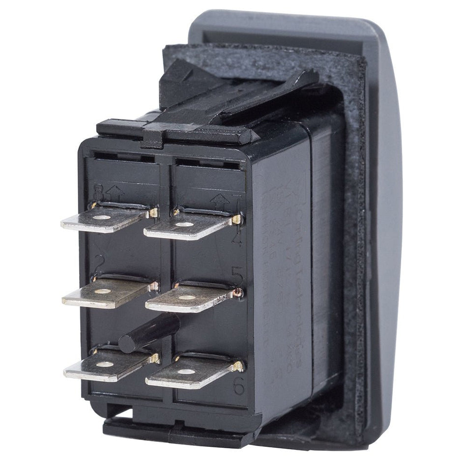 Blue Sea 7938 Contura II Switch DPDT Black - (ON) - OFF - (ON) - Get Tight Gear