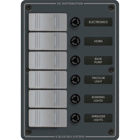 Blue Sea 8053 Slate Grey - 6 Position - Vertical - Get Tight Gear